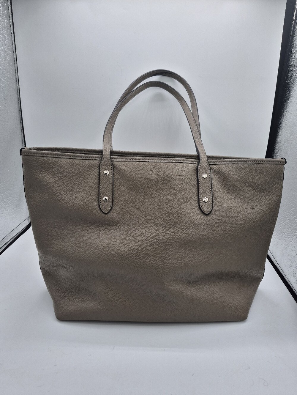 Coach X Baseman Limit Edition Lou City Bag Fog Gray Zip Top Tote 57911 - Picture 4 of 12